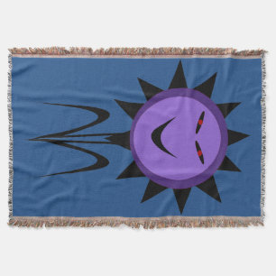 Evil Flower Kawaii Goth Halloween Throw Blanket