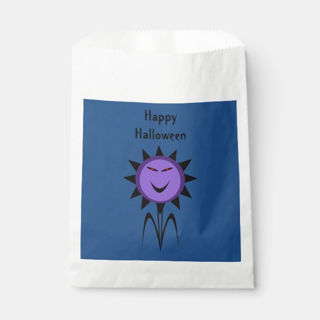 Evil Flower Kawaii Goth Halloween Trick or Treat Favour Bag (Front)