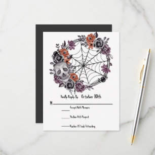 Evil Flowers All Seeing HalloWedding RSVP Card