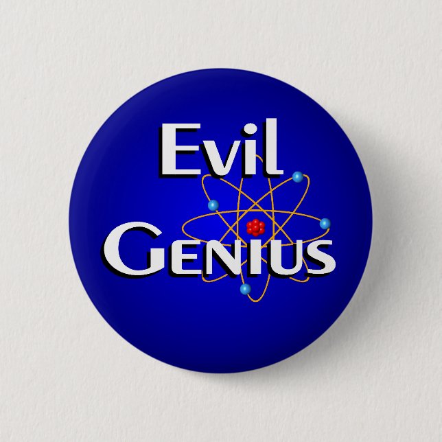 Evil Genius 2 Inch Round Button (Front)