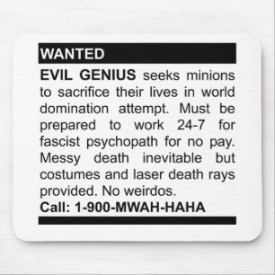 Evil Genius Ad Mouse Pad