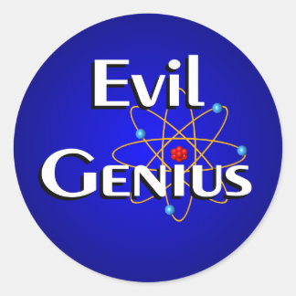 Evil Genius Classic Round Sticker