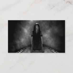 Evil Girl  Customizable  Halloween Business Cards