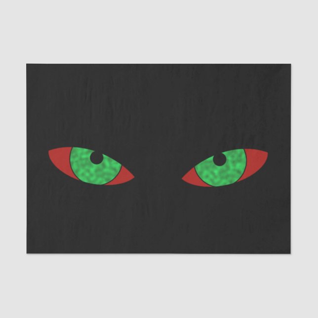 Evil Green Eyes Tissue Paper (Front)