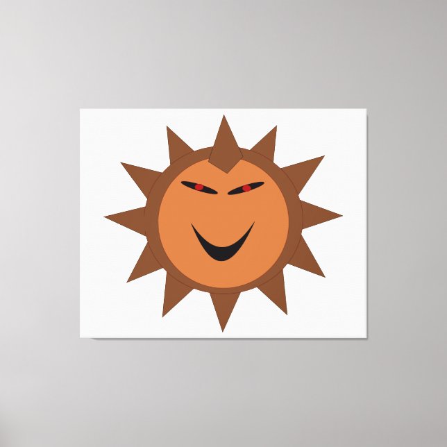 Evil Hedgehog Kawaii Goth Halloween Canvas Print (Front)