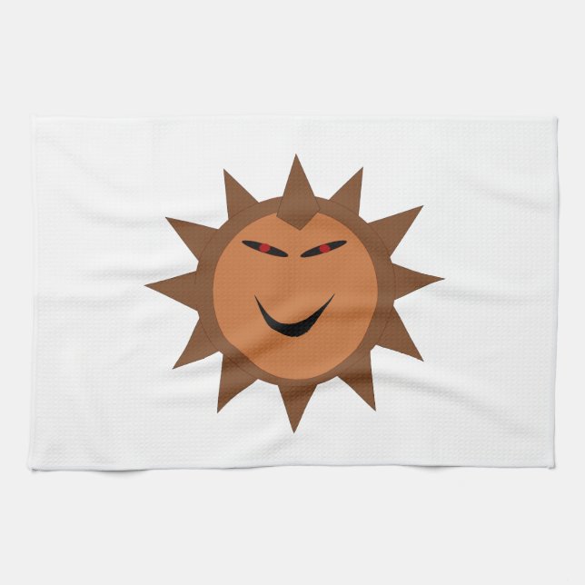 Evil Hedgehog Kawaii Goth Halloween Kitchen Towel (Horizontal)