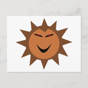 Evil Hedgehog Kawaii Goth Halloween Postcard