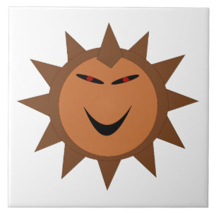 Evil Hedgehog Kawaii Goth Halloween Tile