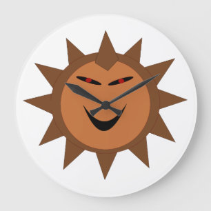 Evil Hedgehog Kawaii Goth Halloween Wall Clock