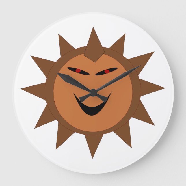 Evil Hedgehog Kawaii Goth Halloween Wall Clock (Front)