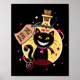 Evil Inside - Fun Cat In A Potion Bottle Poster