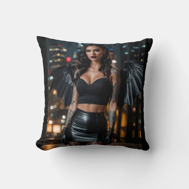 Evil Inside Throw Pillow (Front)
