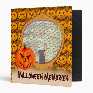 Evil Jack-O-Lantern Customizable 1" Photo Binder