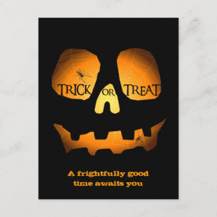 Evil Jack O Lantern Halloween Party Invitation