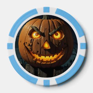 Evil Jack O'Lantern Poker Chips