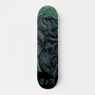 Evil Japan Samurai Skull hand drawn Skateboard
