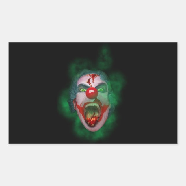 Evil Joker Clown Face Sticker (Front)