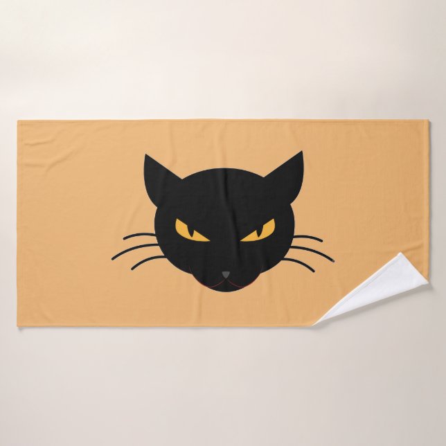 Evil Kitty Bath Towel (Bath Towel)