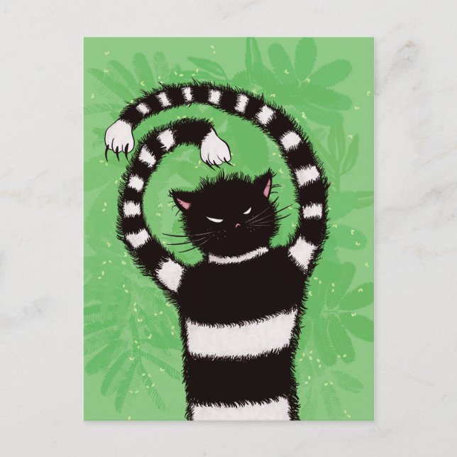 Evil Kitty Nature Cat Lover Postcard (Front)