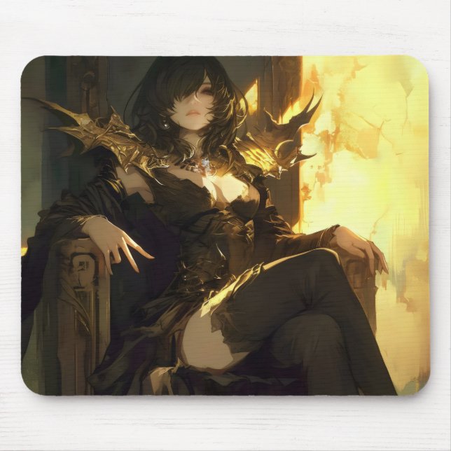 Evil Lady Anime Style Mouse Pad (Front)