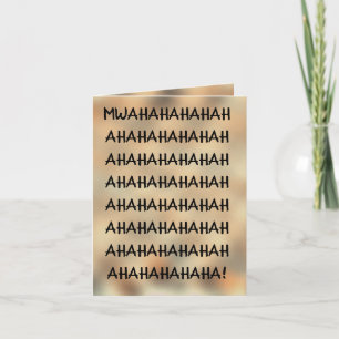 Evil Laugh Halloween Card (orange and black)
