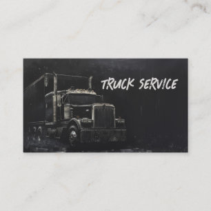 Evil Modern Truck Service Grunge Chalk Business Card