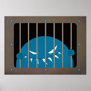 Evil monster horror art poster