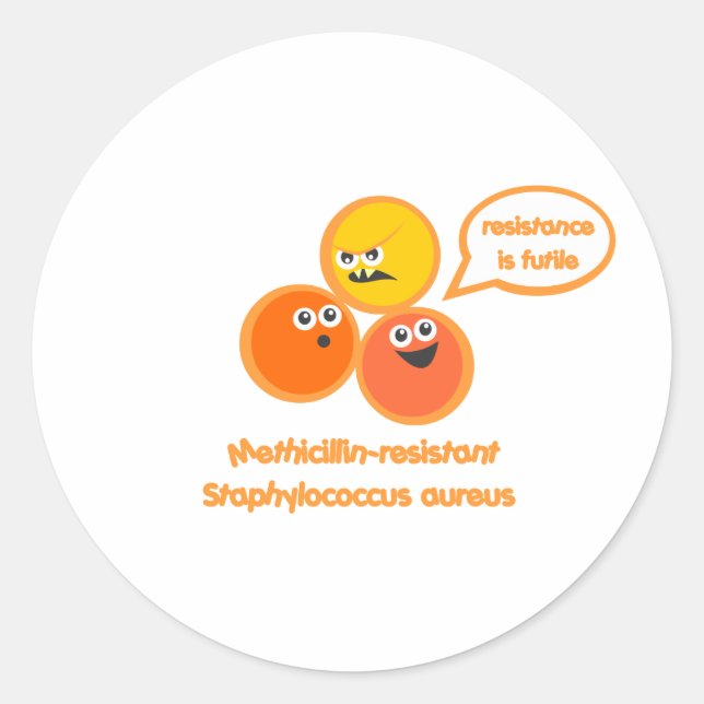 Evil MRSA Classic Round Sticker (Front)
