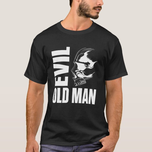 Evil Old Man The Evil Old Man Skull Long Sleeve T-Shirt (Front)