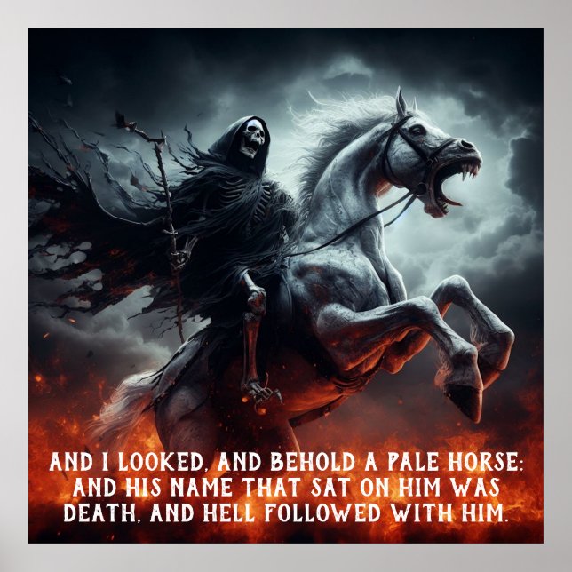 Evil Pale Horse and Death Rider Poster (Front)