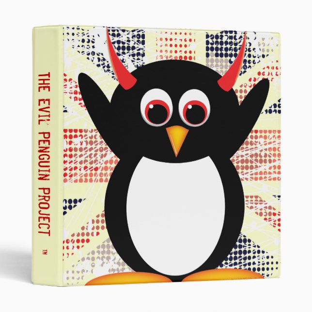 Evil Penguin™ Back to School Binders! 1" Size Binder (Front/Spine)