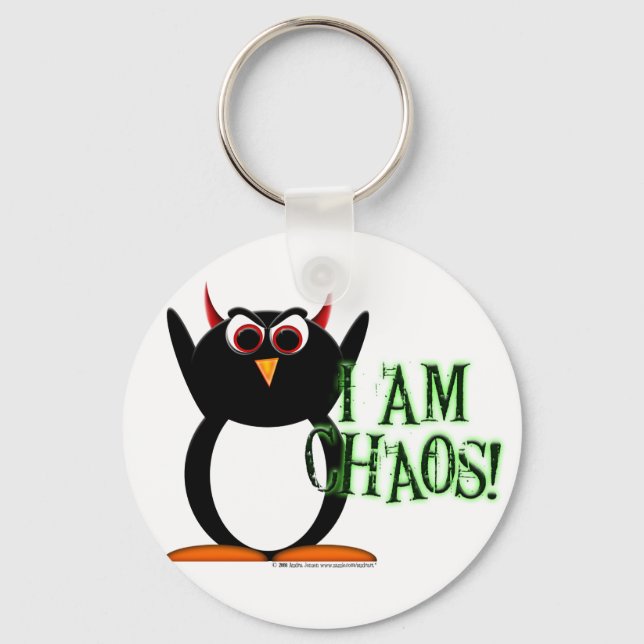 Evil Penguin™ Chaos Key Chain (Front)