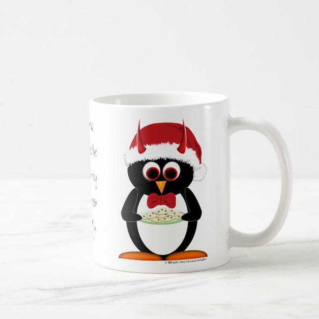 Evil Penguin Christmas Mug (Right)