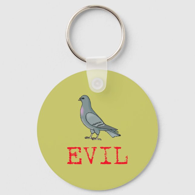 Evil Pigeon Keychain (Front)