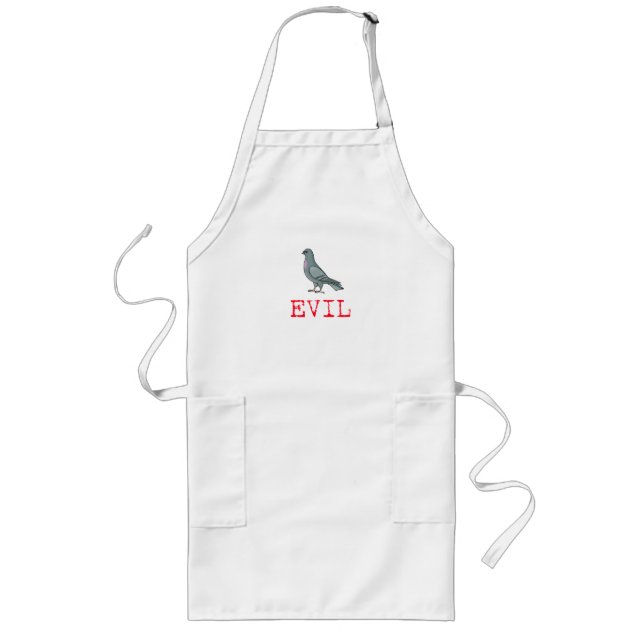Evil Pigeon Long Apron (Front)