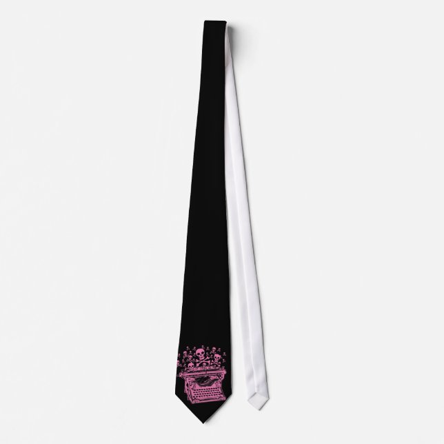 Evil Pink Typewriter Tie (Front)