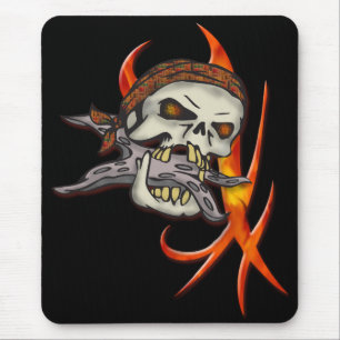 Evil Pirate Skull Mouse Pad