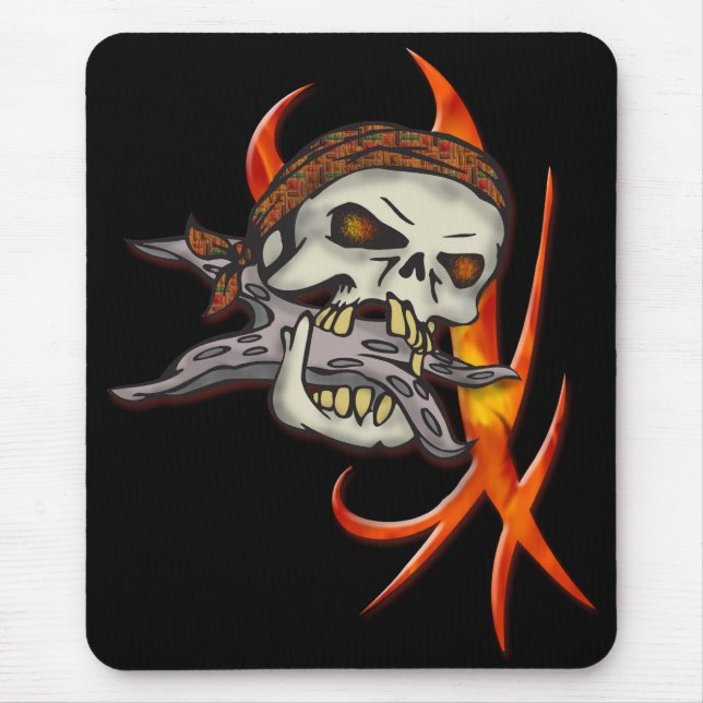 Evil Pirate Skull Mouse Pad (Front)