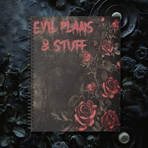 Evil Plans & Stuff Gothic Notebook