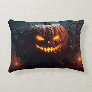 Evil Pumpkin Accent Pillow