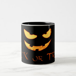 Evil Pumpkin Face Halloween Mug