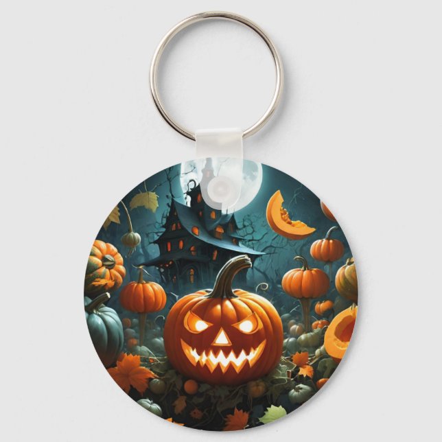 Evil pumpkin  keychain (Front)