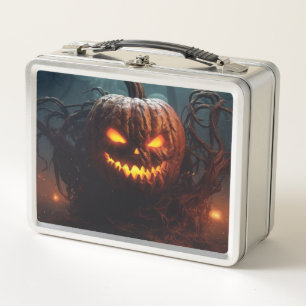 Evil Pumpkin Metal Lunch Box