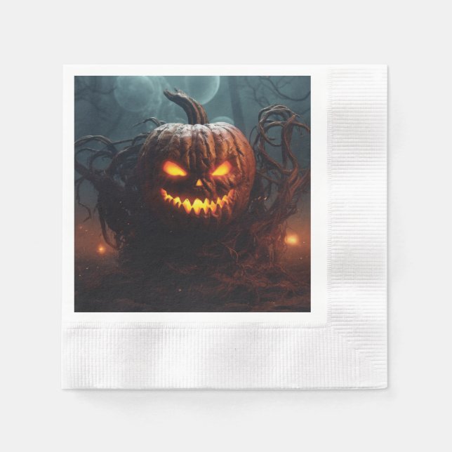 Evil Pumpkin Napkin (Front)