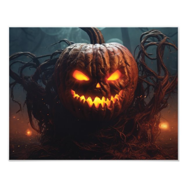 Evil Pumpkin Photo Print (Front)