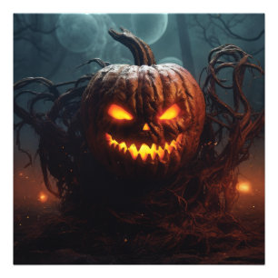 Evil Pumpkin Photo Print