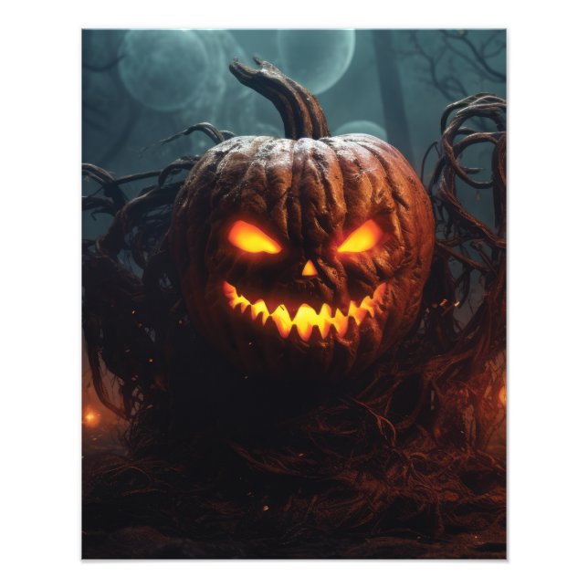 Evil Pumpkin Photo Print (Front)