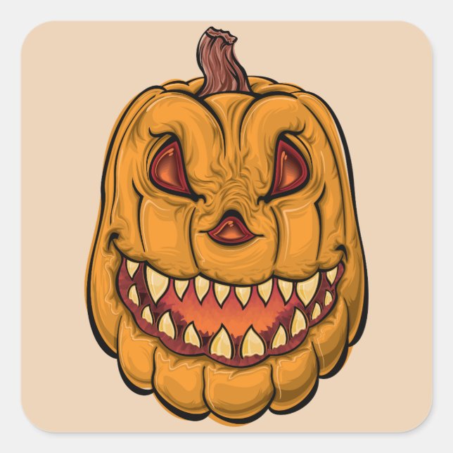 evil pumpkin stickers (Front)