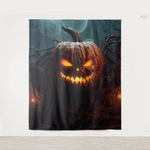 Evil Pumpkin Tapestry