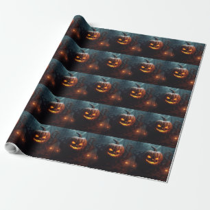 Evil Pumpkin Wrapping Paper